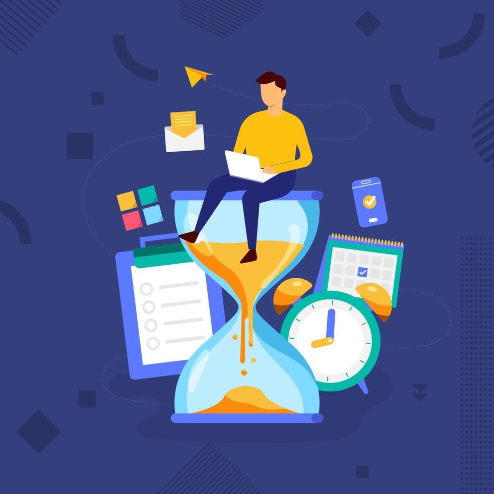 Time management in business vector