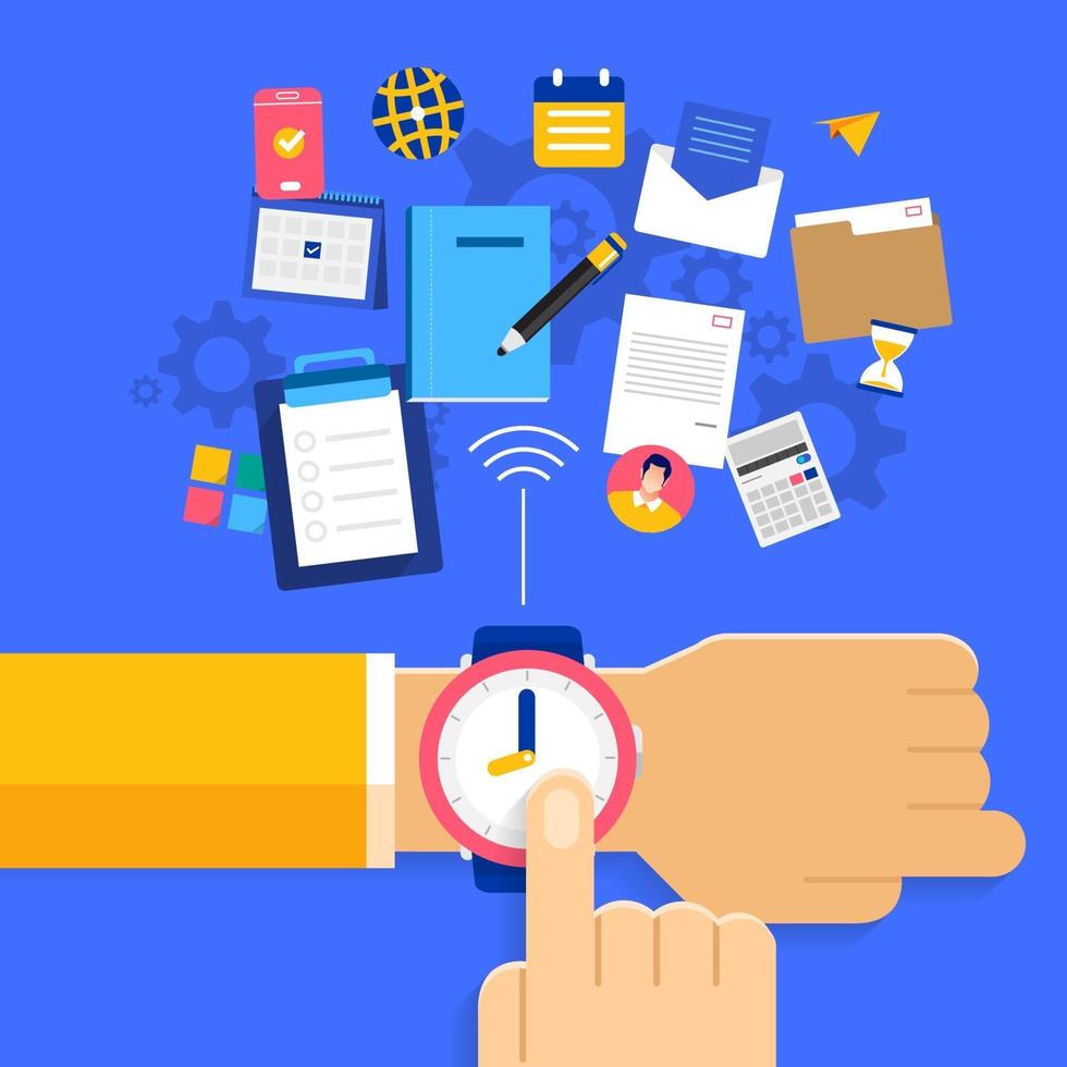 Time management in business vector