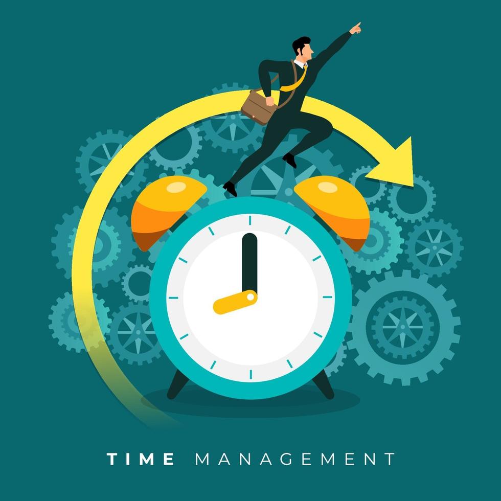 Time management in business vector