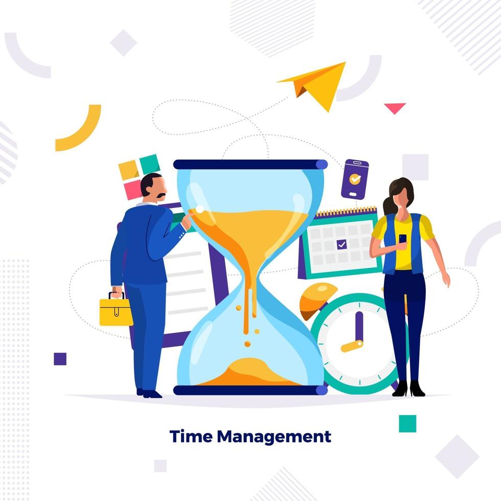 Time management in business vector