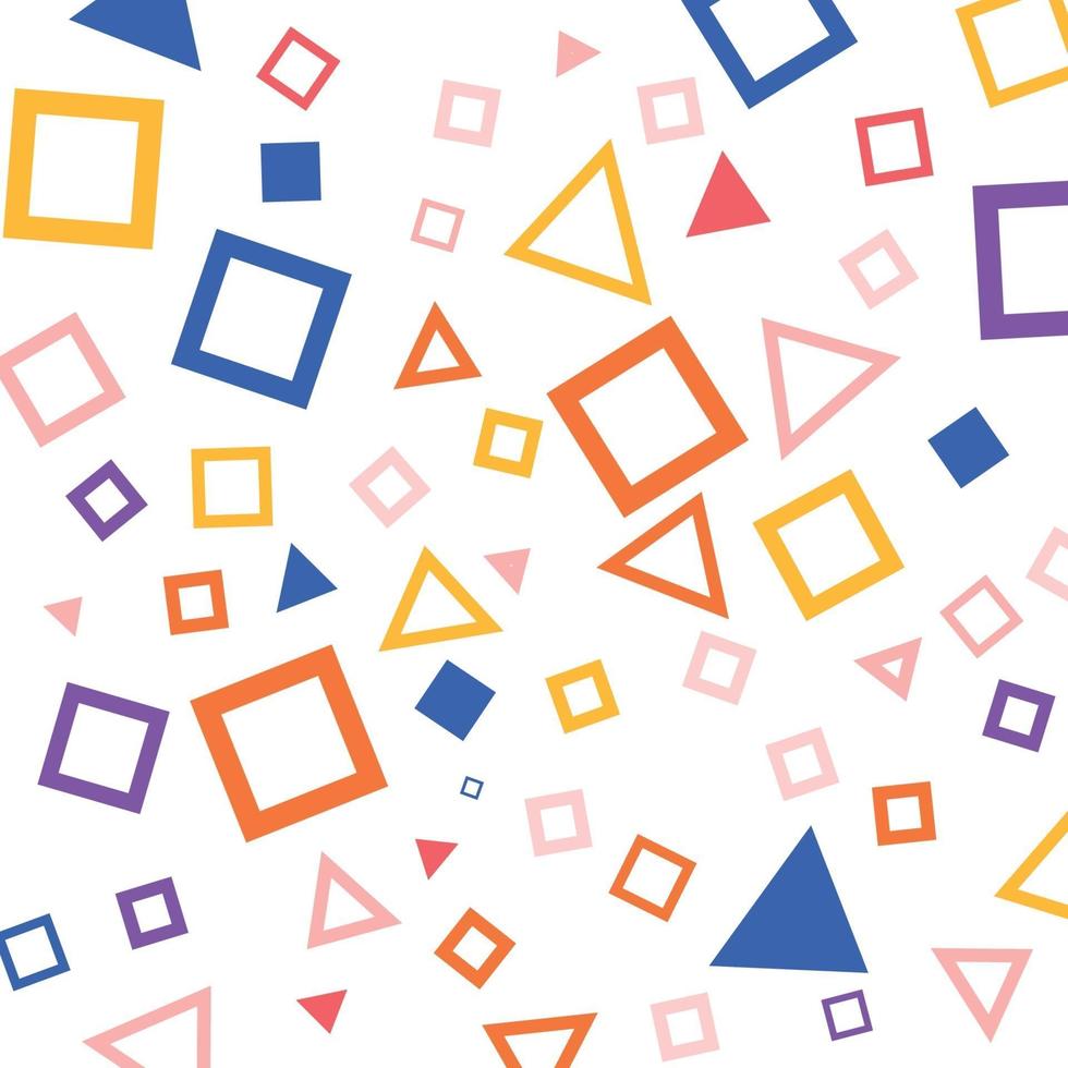 Geometric background with vivid color shapes vector
