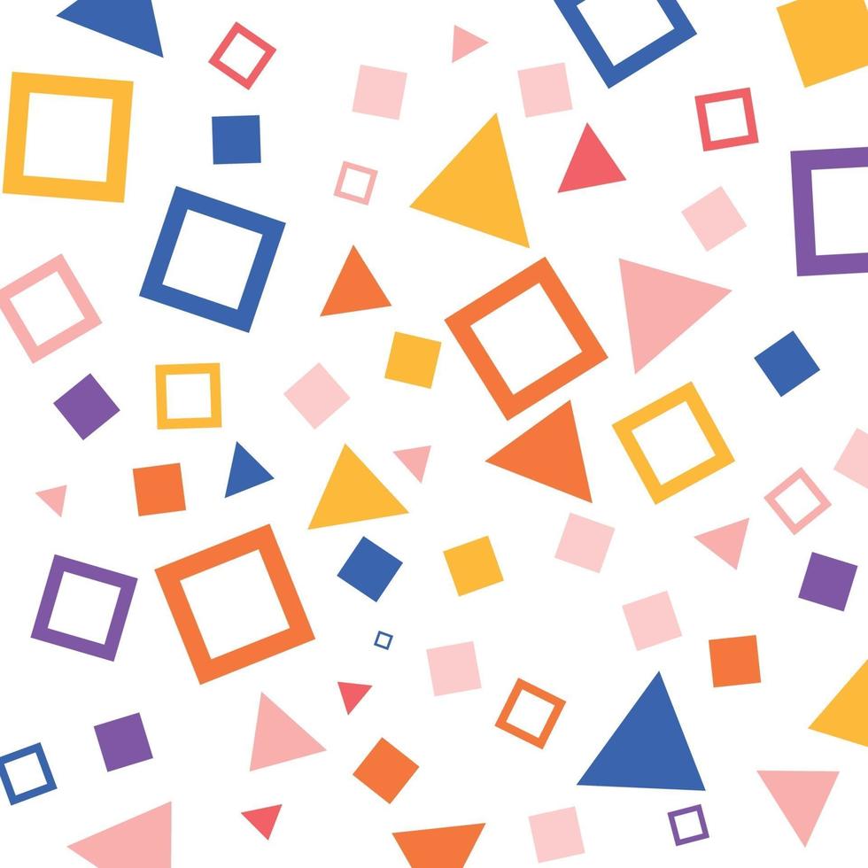 Geometric background with vivid color shapes vector
