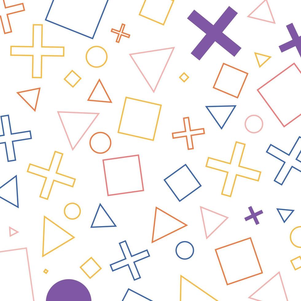 Geometric background with vivid color shapes vector