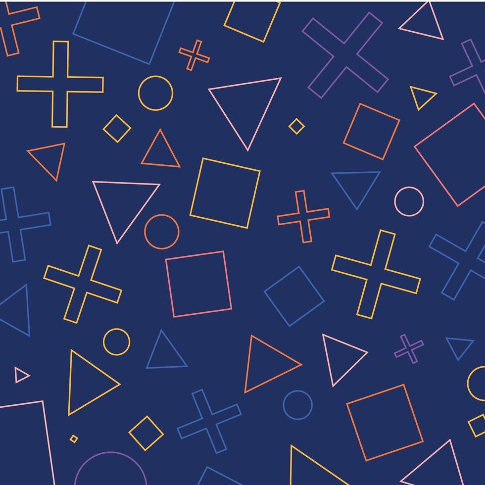 Geometric background with vivid color shapes vector