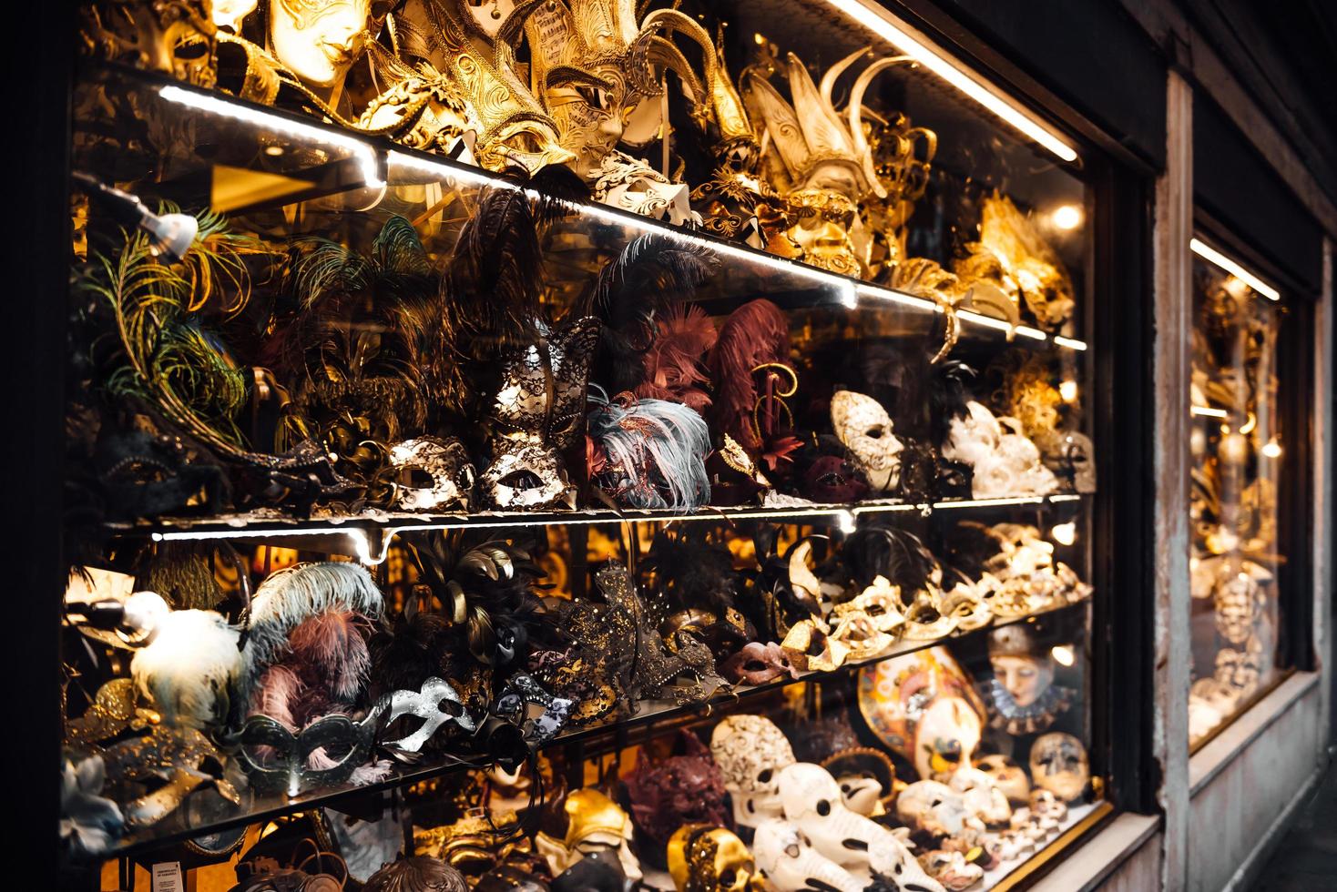 Venice, Italy 2017- Venetian shop window with masks photo