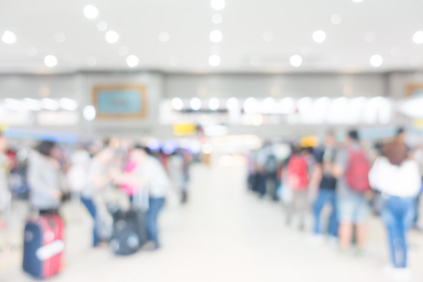 Abstract defocused airport interior for background photo