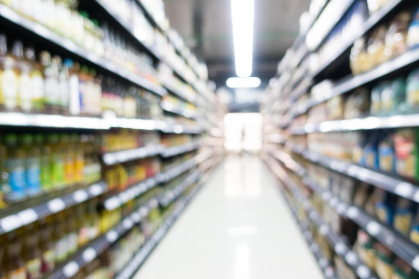 Abstract defocused supermarket interior for background photo