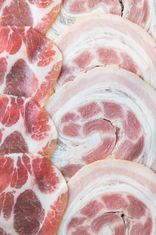 Raw pork meat photo