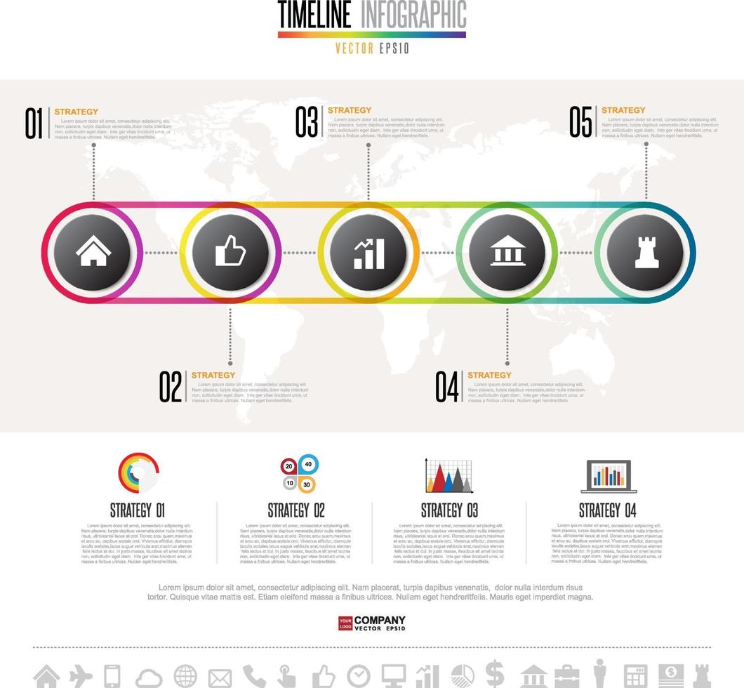 Timeline Infographics Design Template vector