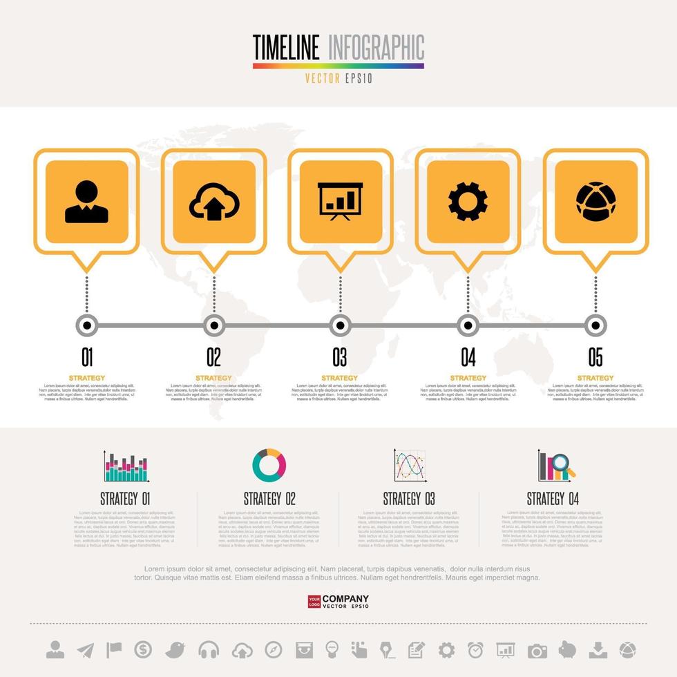 Timeline Infographics Design Template vector