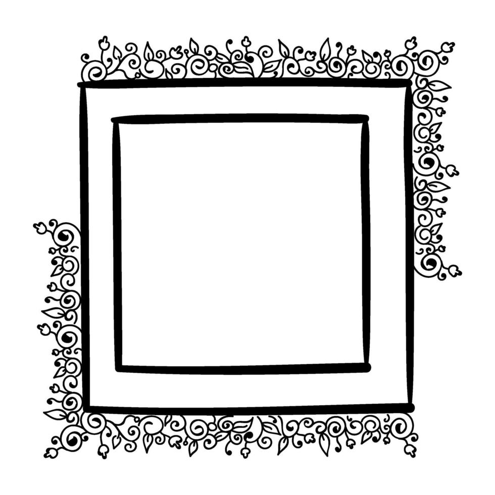 marco floral cuadrado vector