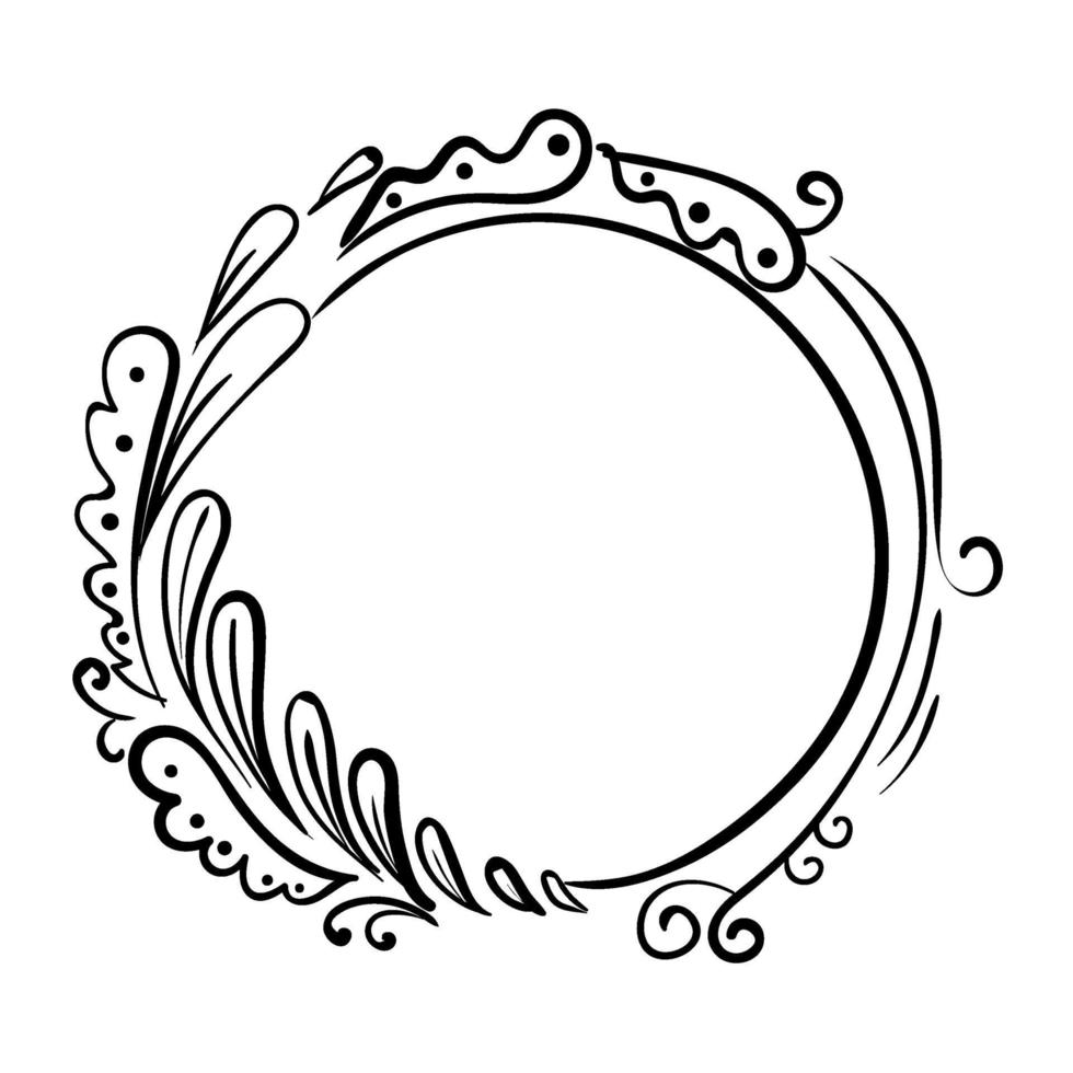 marco floral circular vector