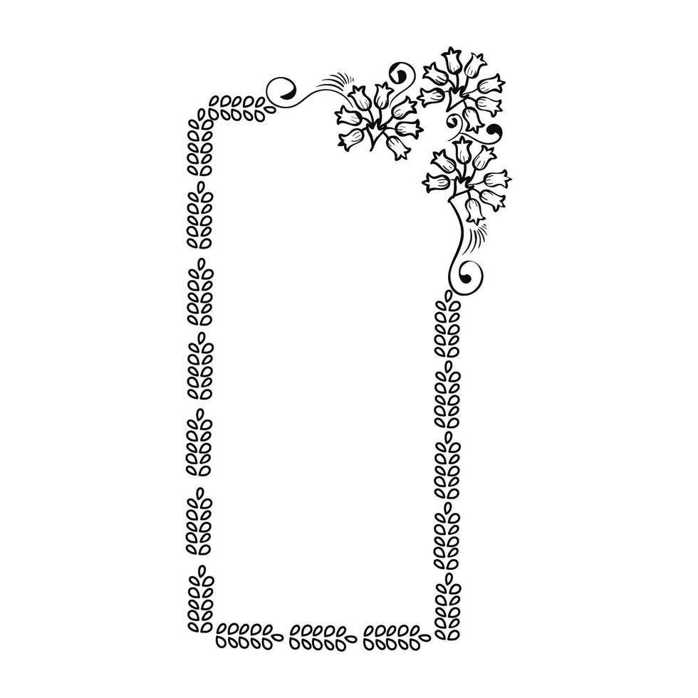 Floral Mirror Frame Design vector