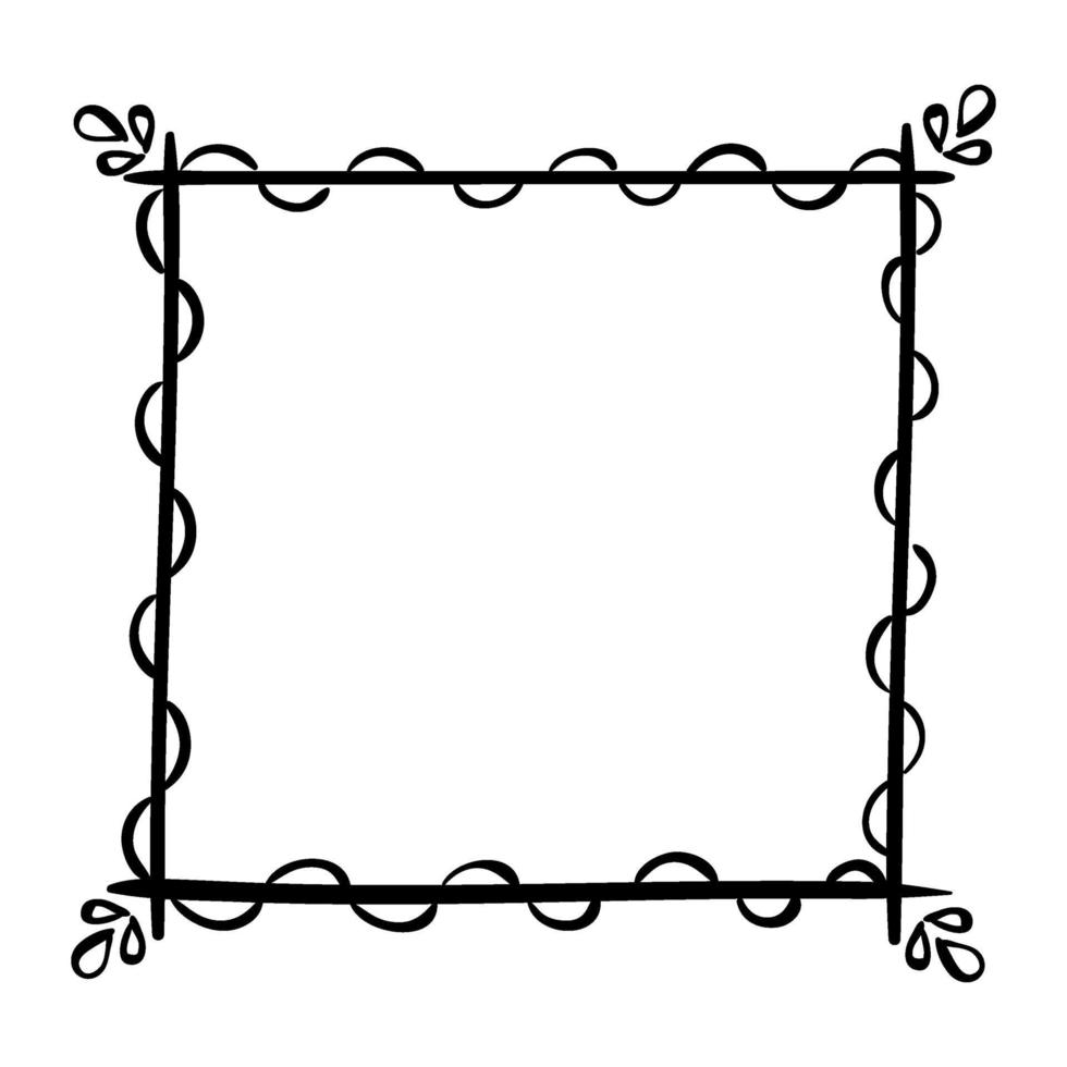 Square Floral Frame vector