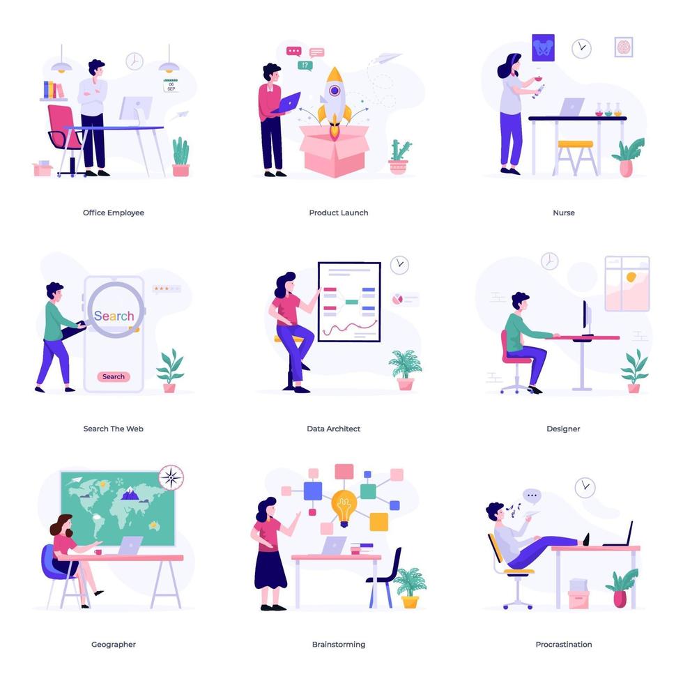 Business and Official Activities vector