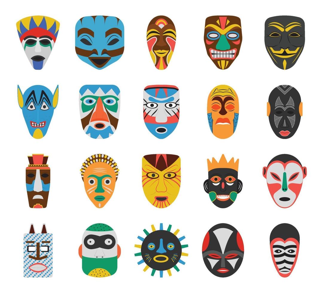 Traditional African Masks vector