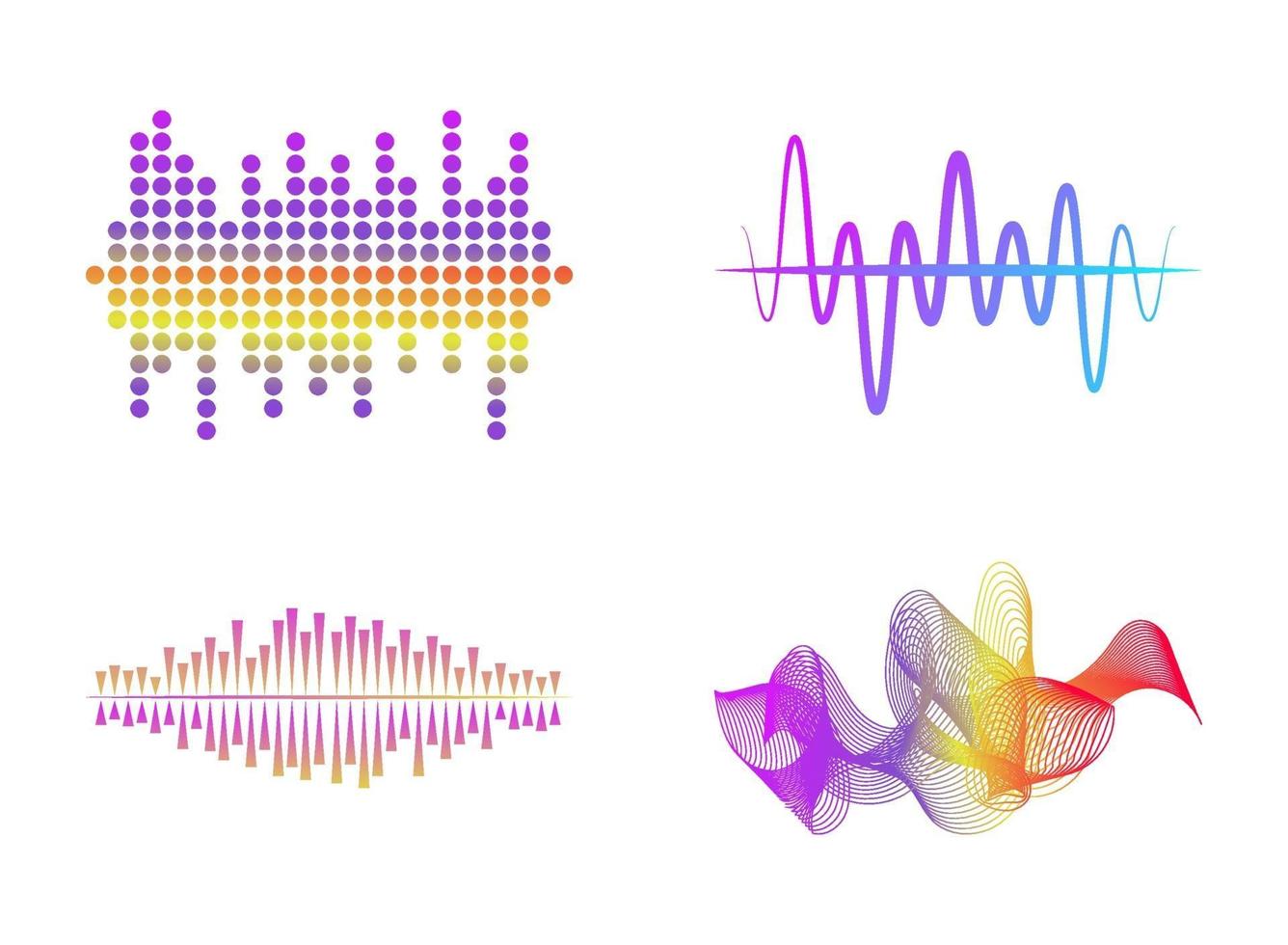 espectro de frecuencia de audio vector