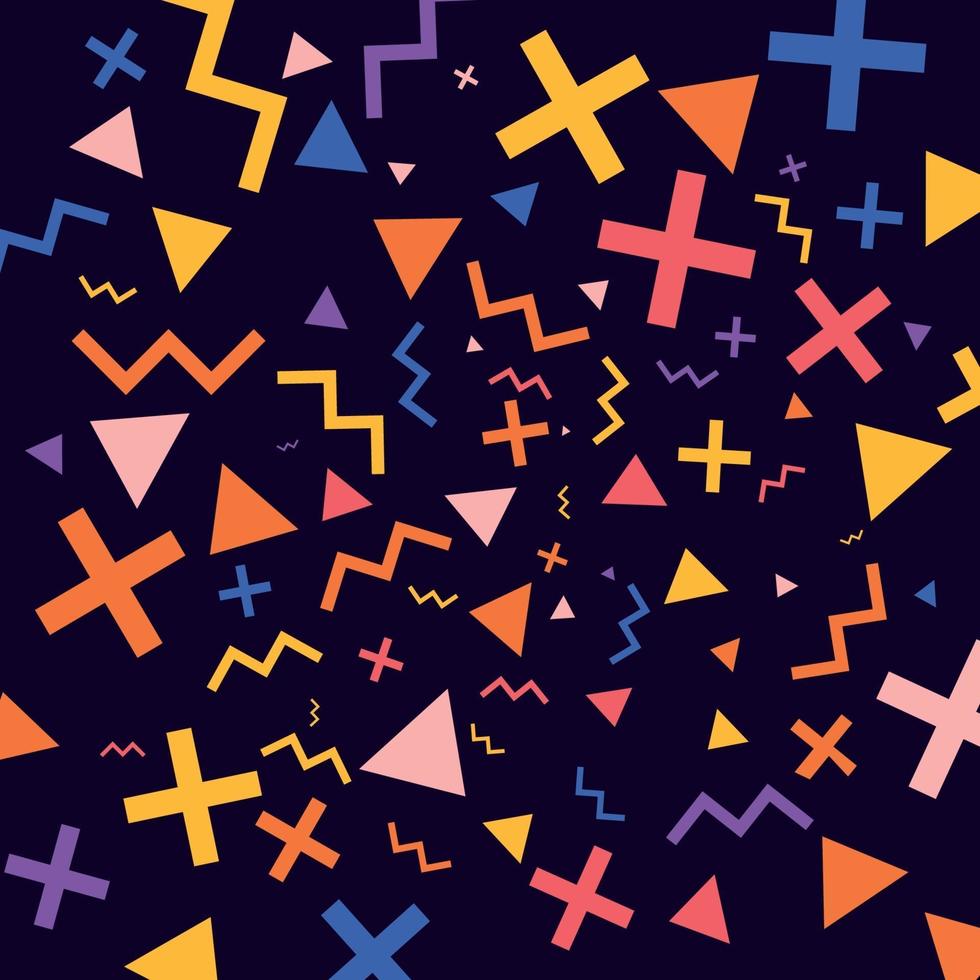 Geometric background with bright colors and dynamic shape compositions vector