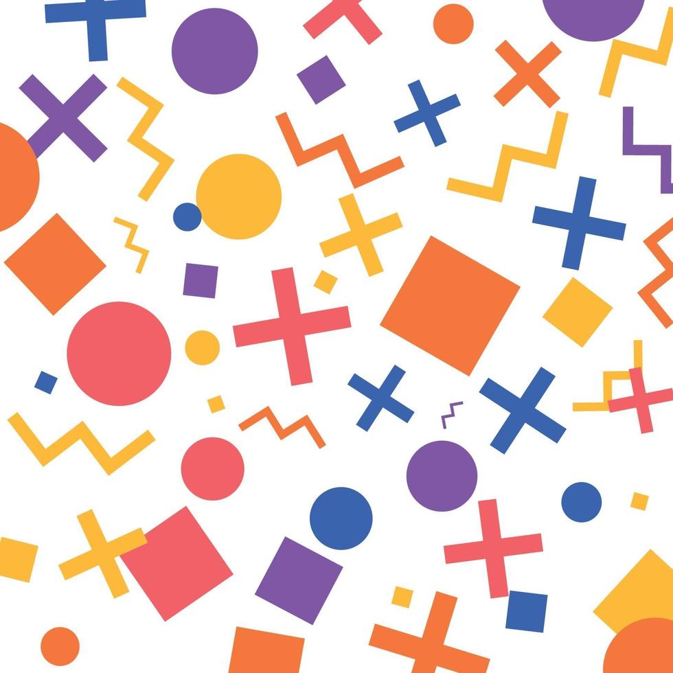 Geometric background with bright colors and dynamic shape compositions vector