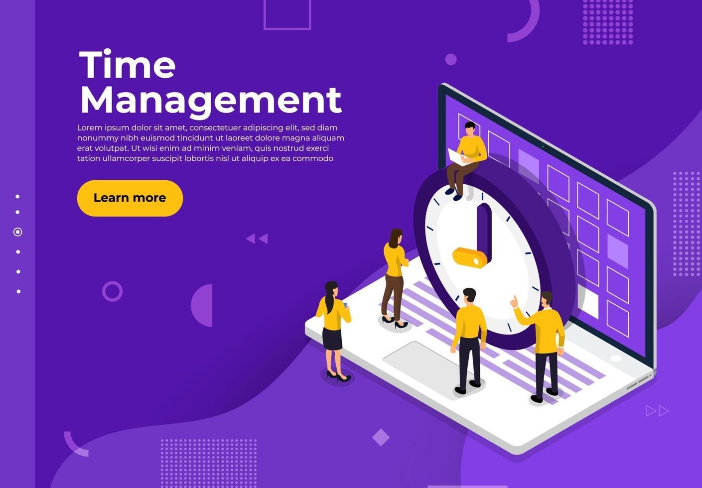 Time management in business vector