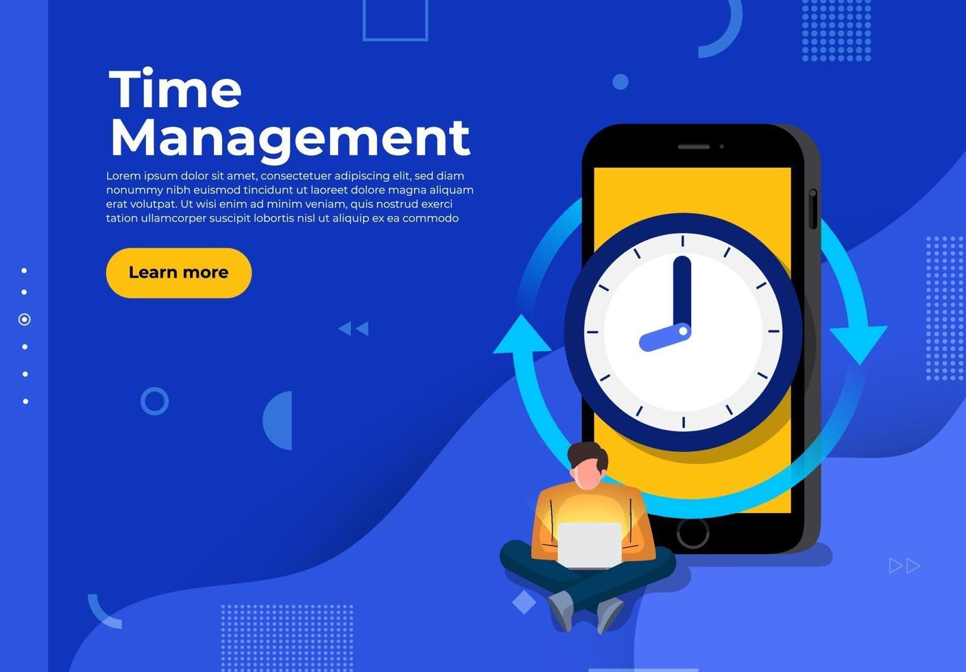 Time management in business vector
