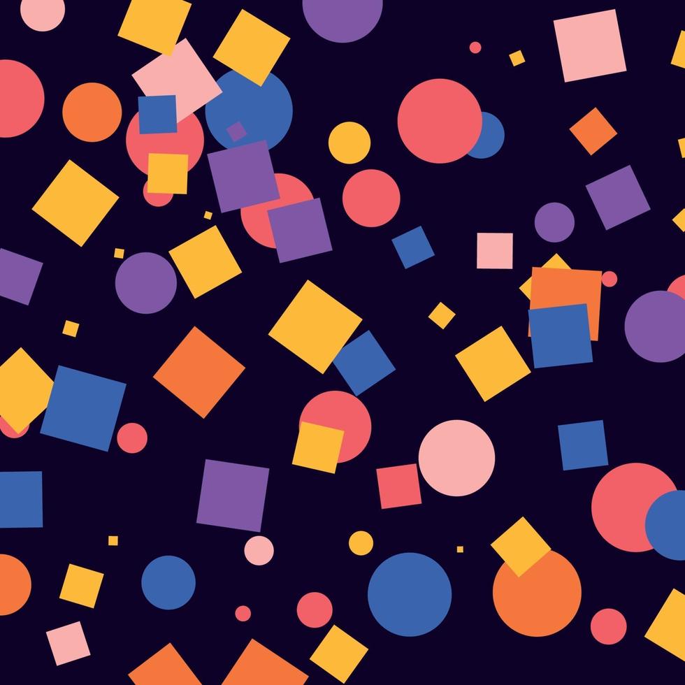 Geometric background with bright colors and dynamic shape compositions vector