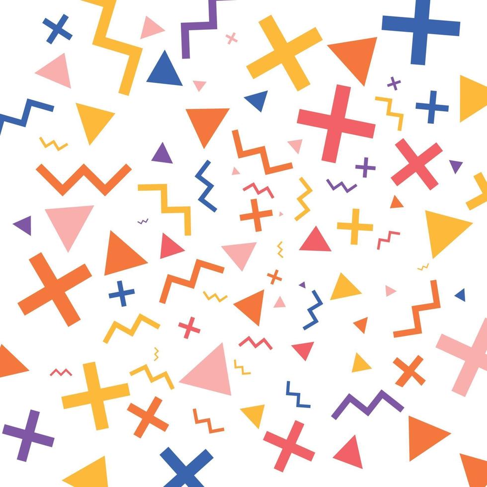 Geometric background with bright colors and dynamic shape compositions vector
