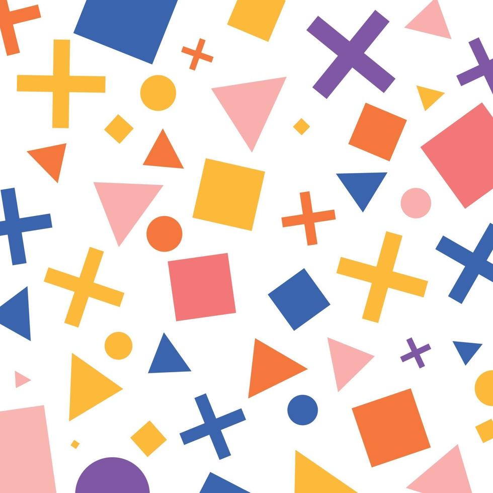 Geometric background with bright colors and dynamic shapes vector