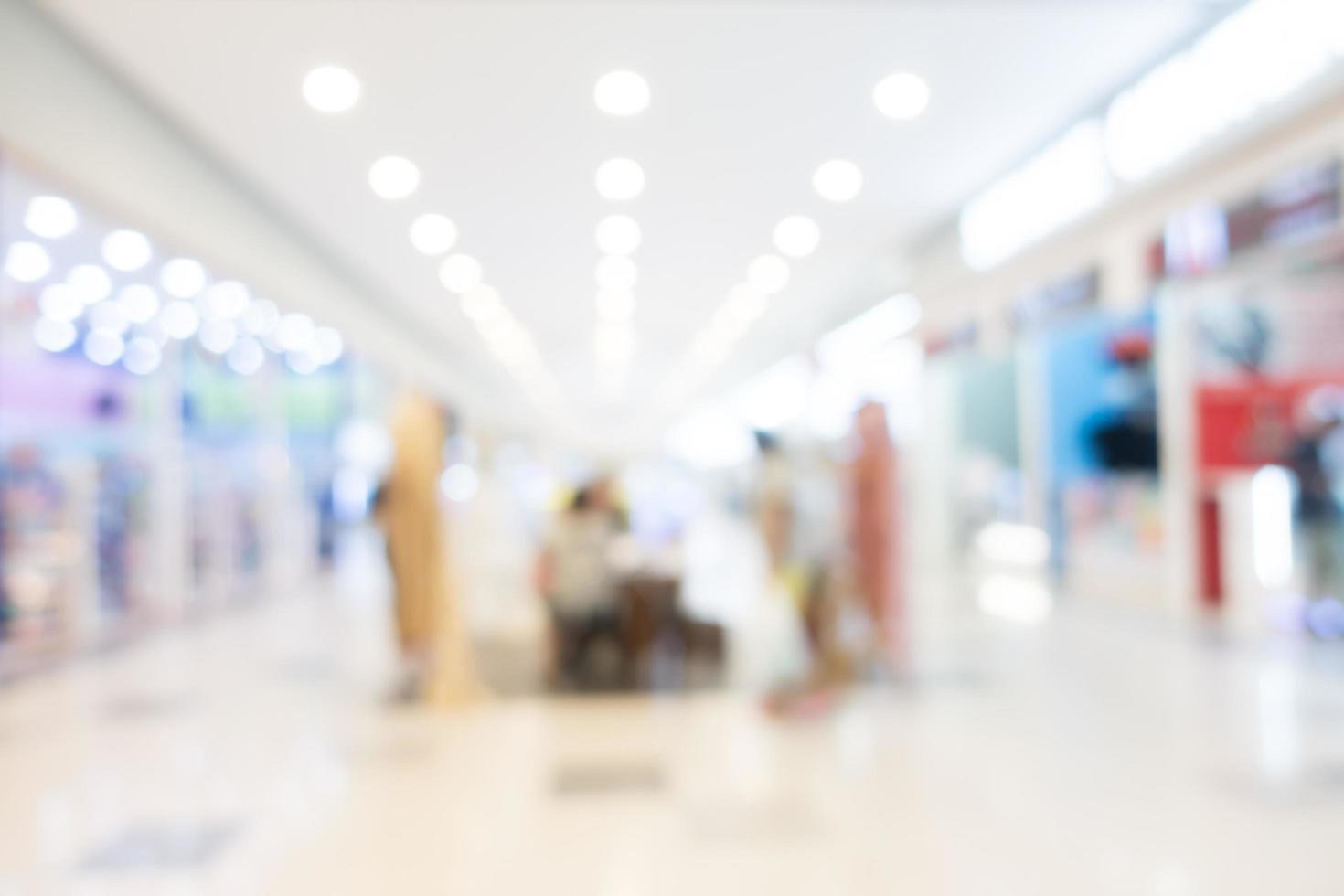 Abstract blur shopping mall photo