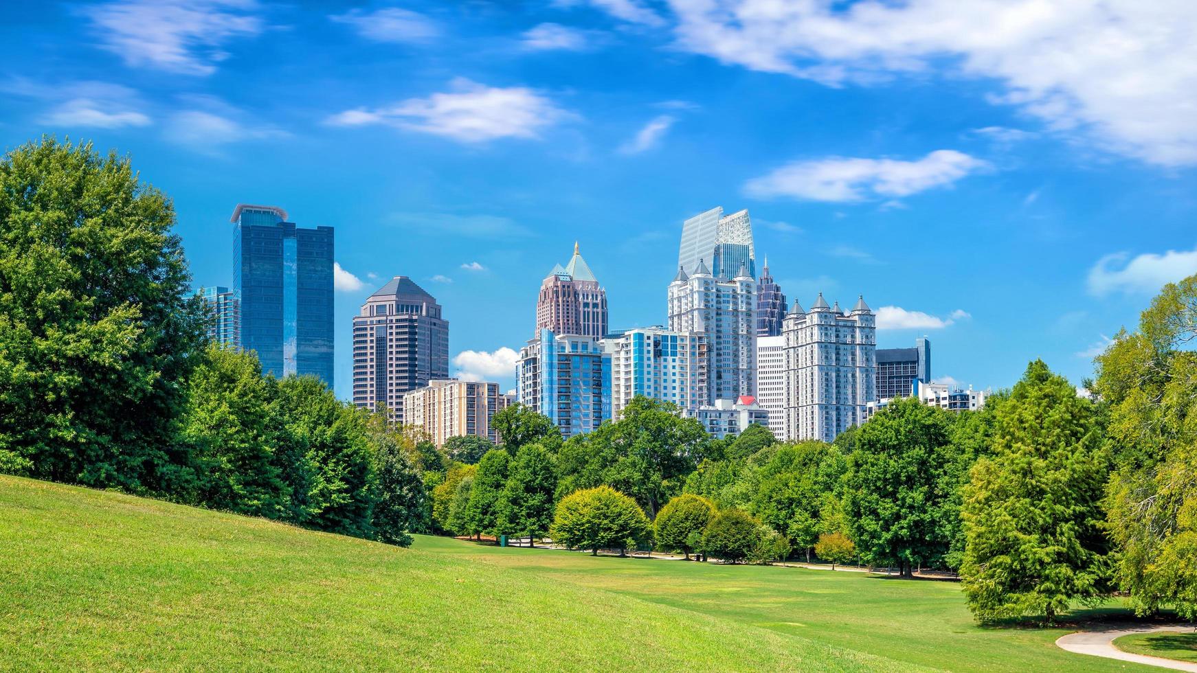 Midtown Atlanta skyline from the park photo