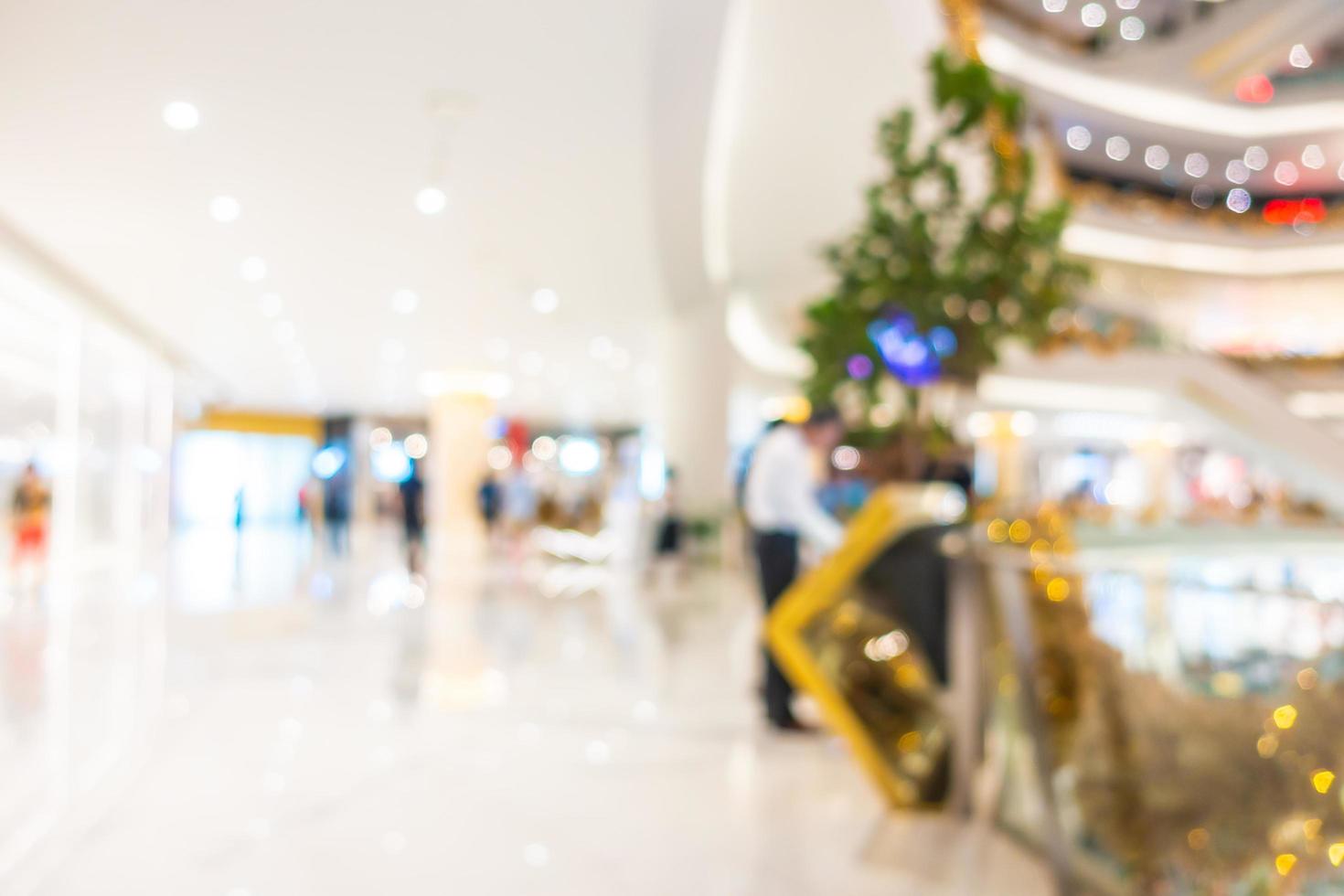 Abstract blur and defocus beautiful luxury shopping mall interior photo