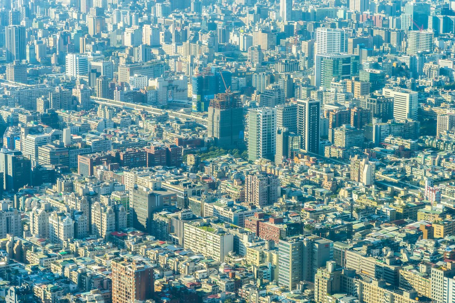 vista de la ciudad de taipei en taiwán foto