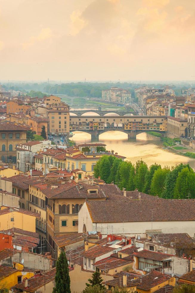 Florence city downtown skyline cityscape of  Italy photo