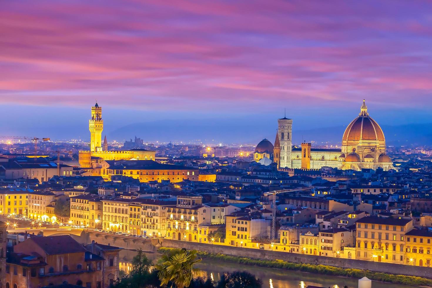 Duomo and Florence city downtown skyline cityscape of  Italy photo