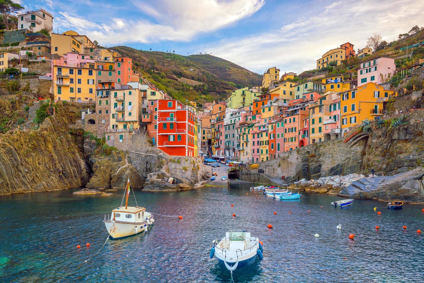 Riomaggiore, the first city of the Cique Terre in Liguria, Italy photo