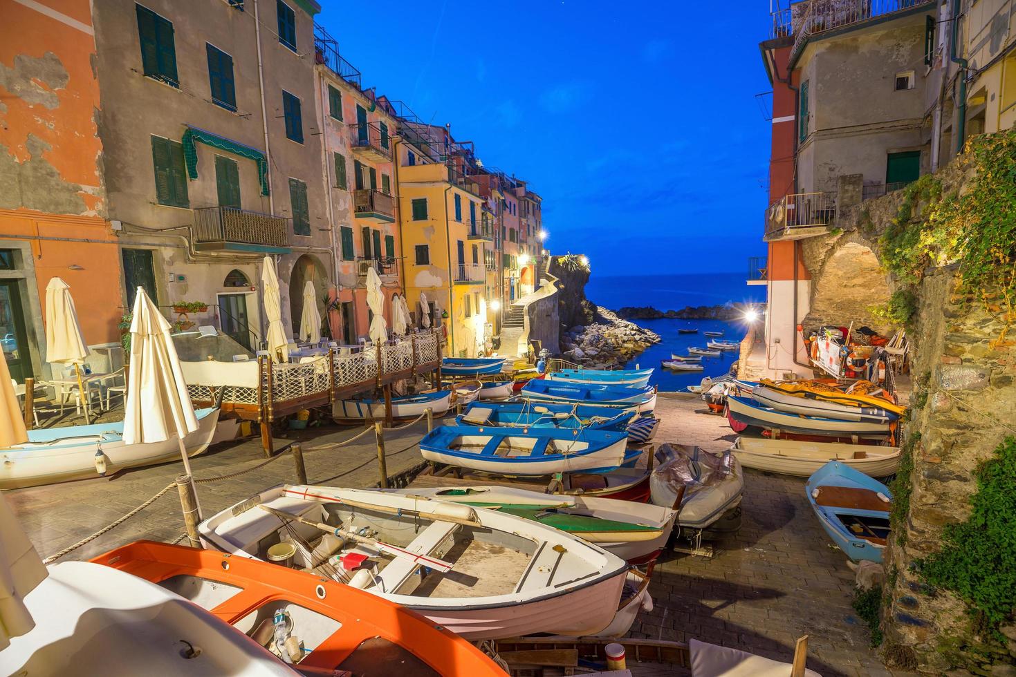 Riomaggiore, the first city of the Cique Terre in Liguria, Italy photo