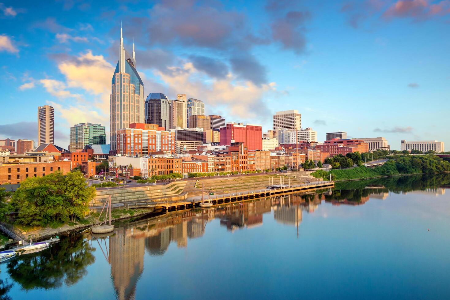 Horizonte del centro de nashville, tennessee foto