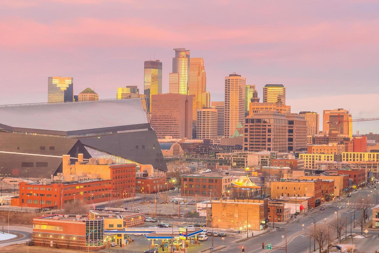 Minneapolis downtown skyline in Minnesota, USA photo