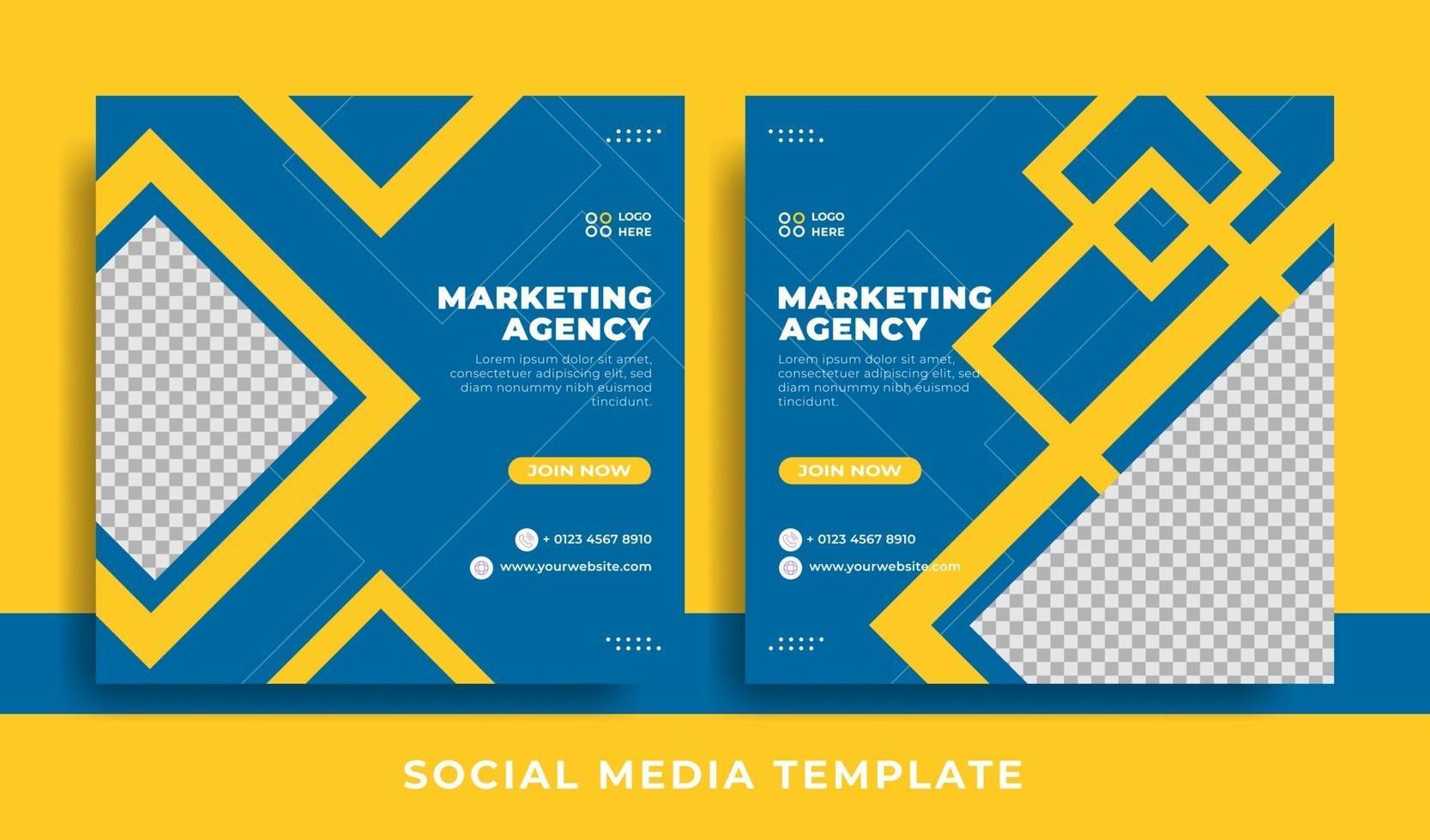 flyer or social media template business theme vector