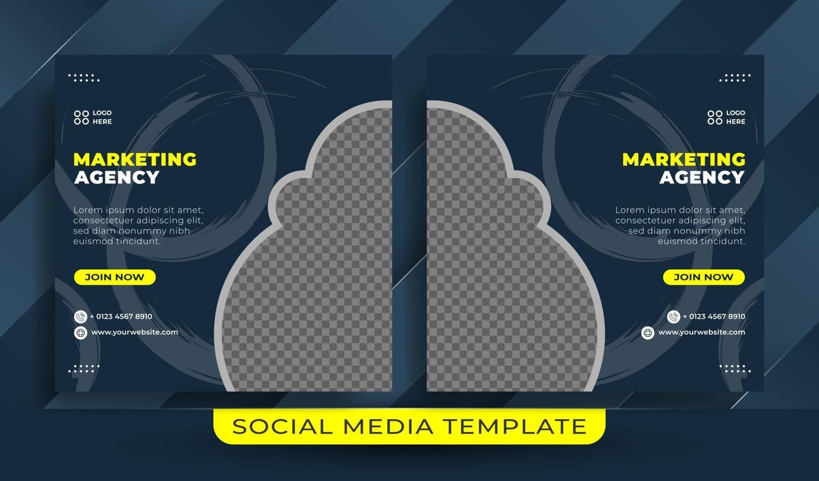 flyer or social media template business theme vector