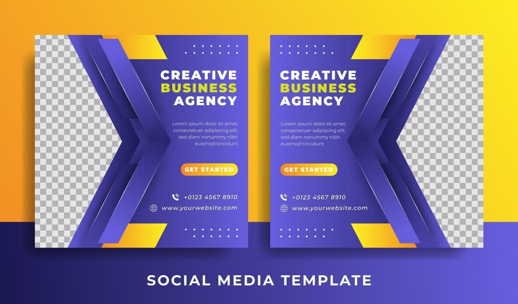 flyer or social media template themed business vector