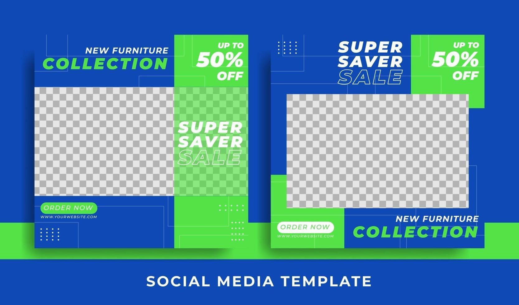 flyer or social media template furniture theme vector