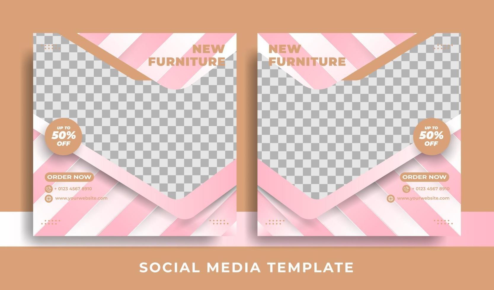 flyer or social media template furniture theme vector