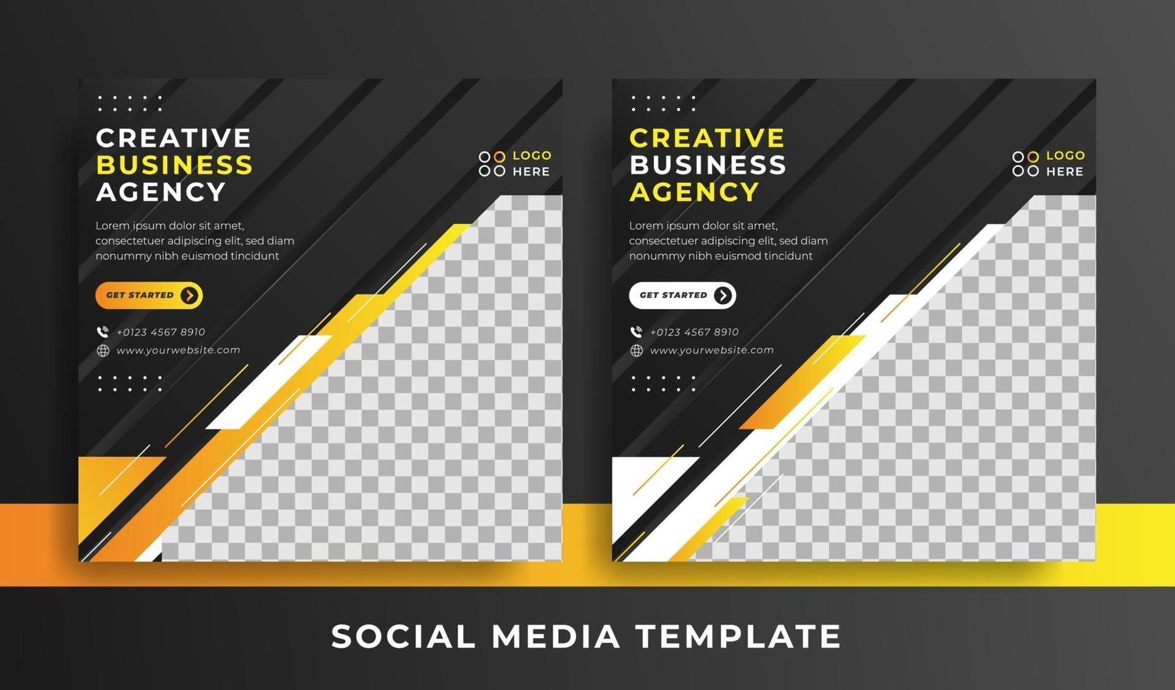 flyer or social media template business theme vector