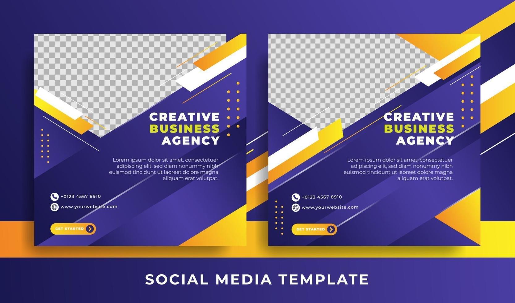 flyer or social media template business theme vector