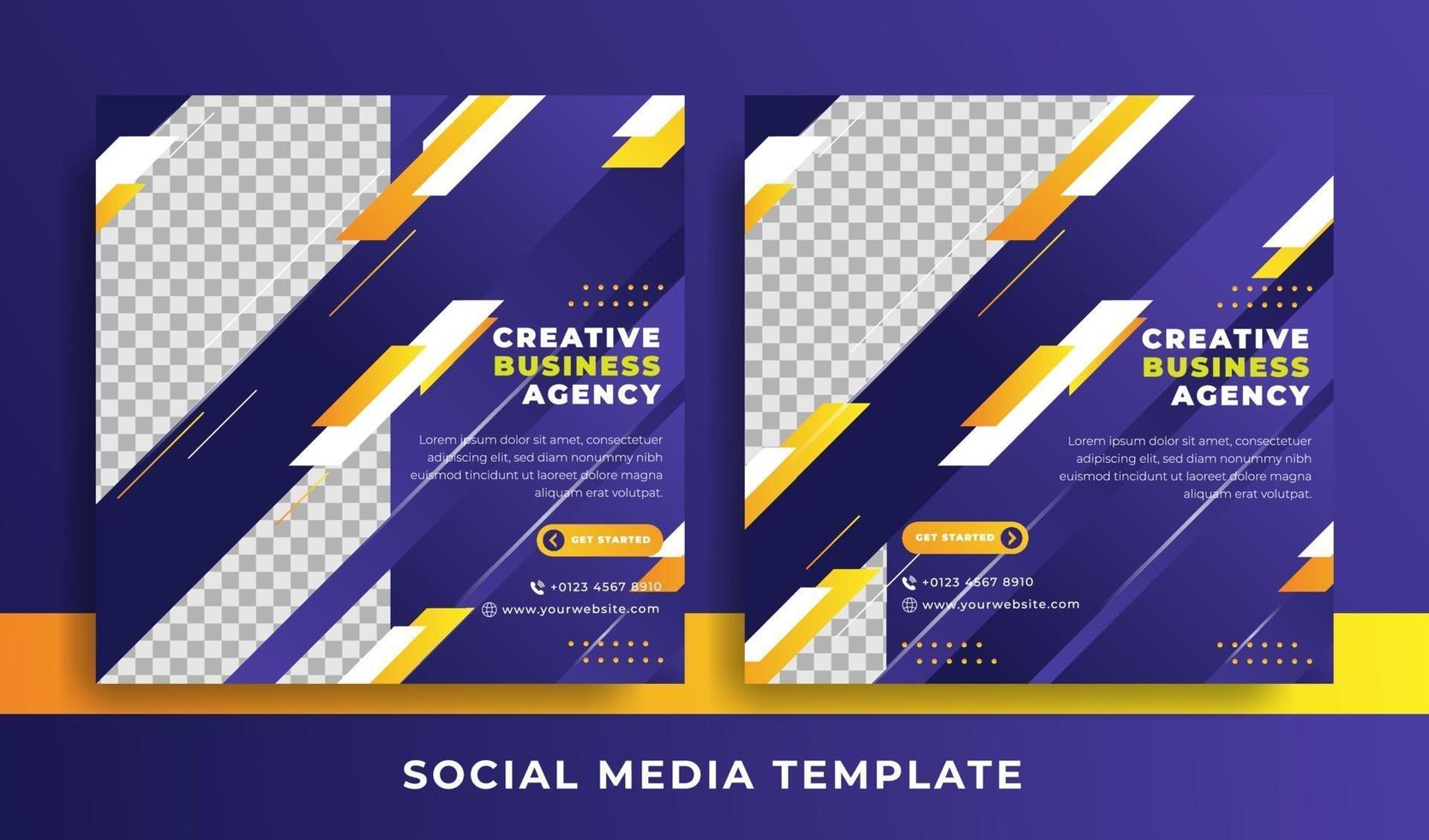 flyer or social media template business theme vector