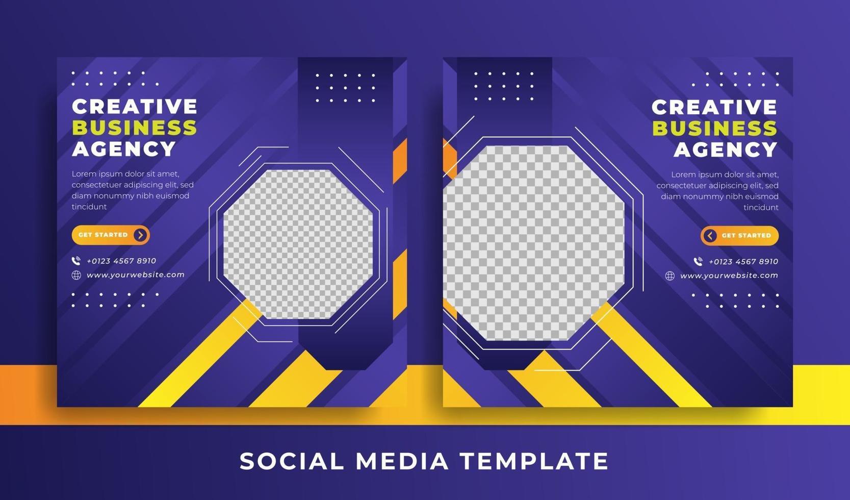 flyer or social media template business theme vector