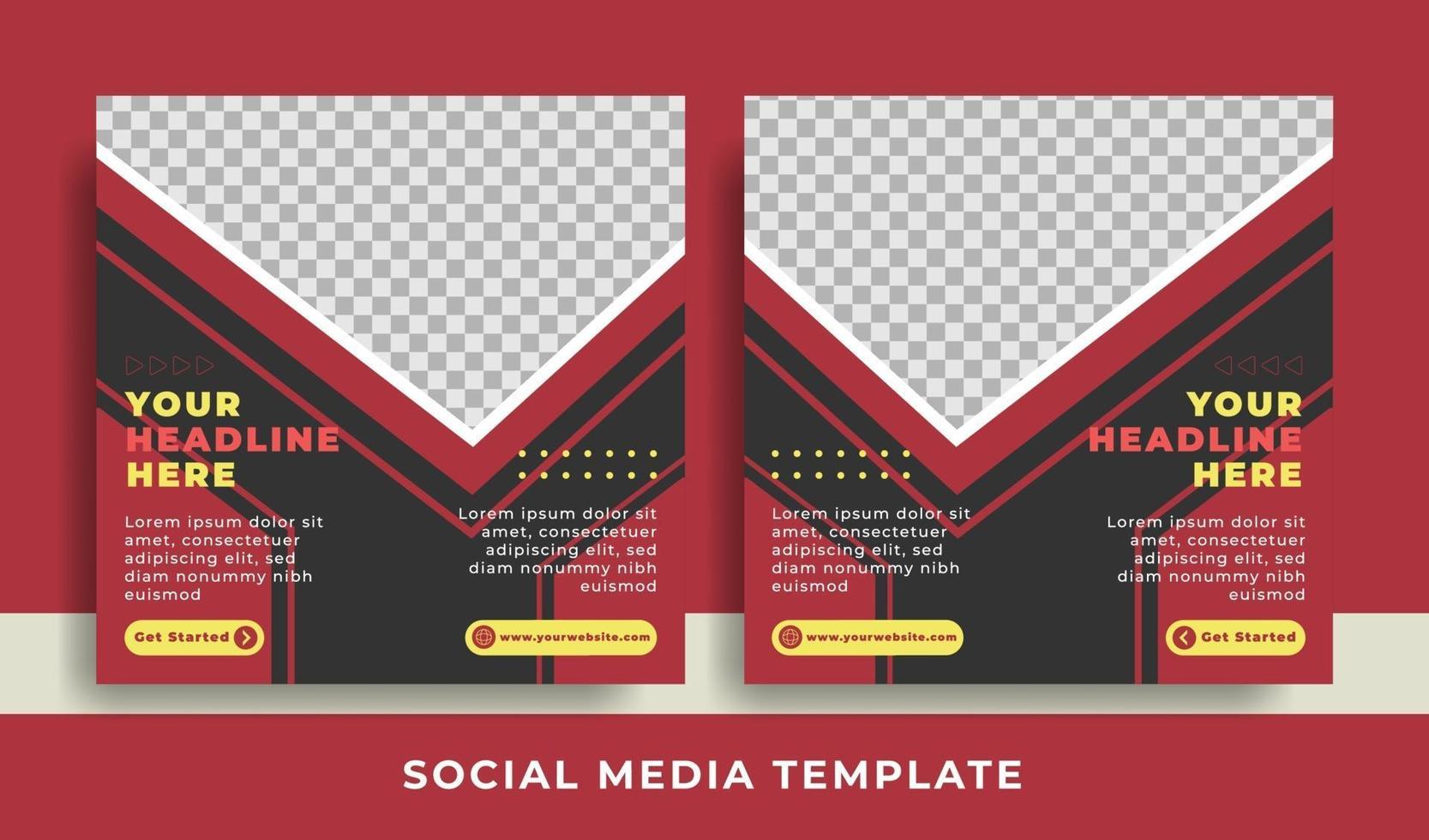 flyer or social media template business theme vector