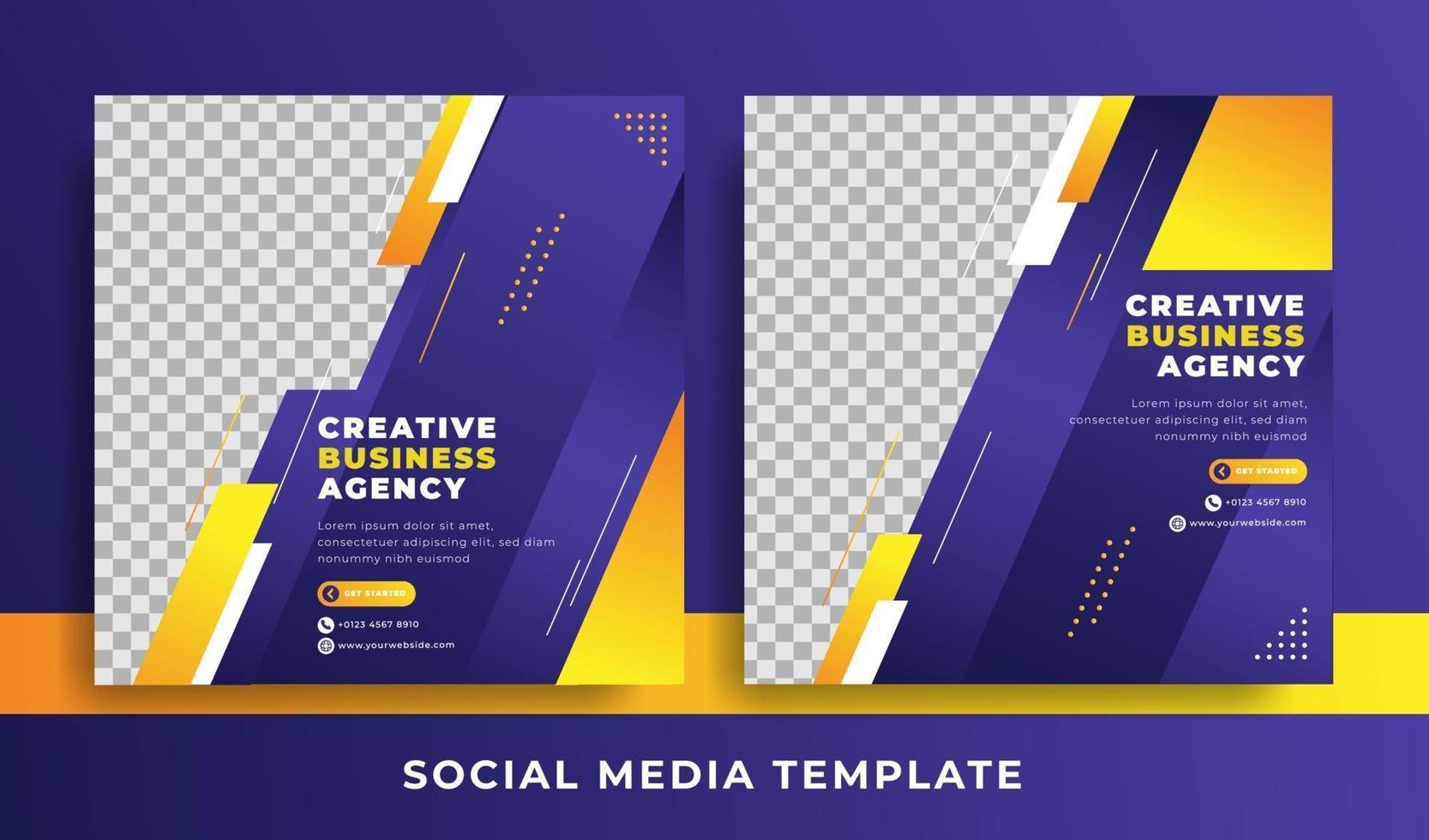 flyer or social media template business theme vector