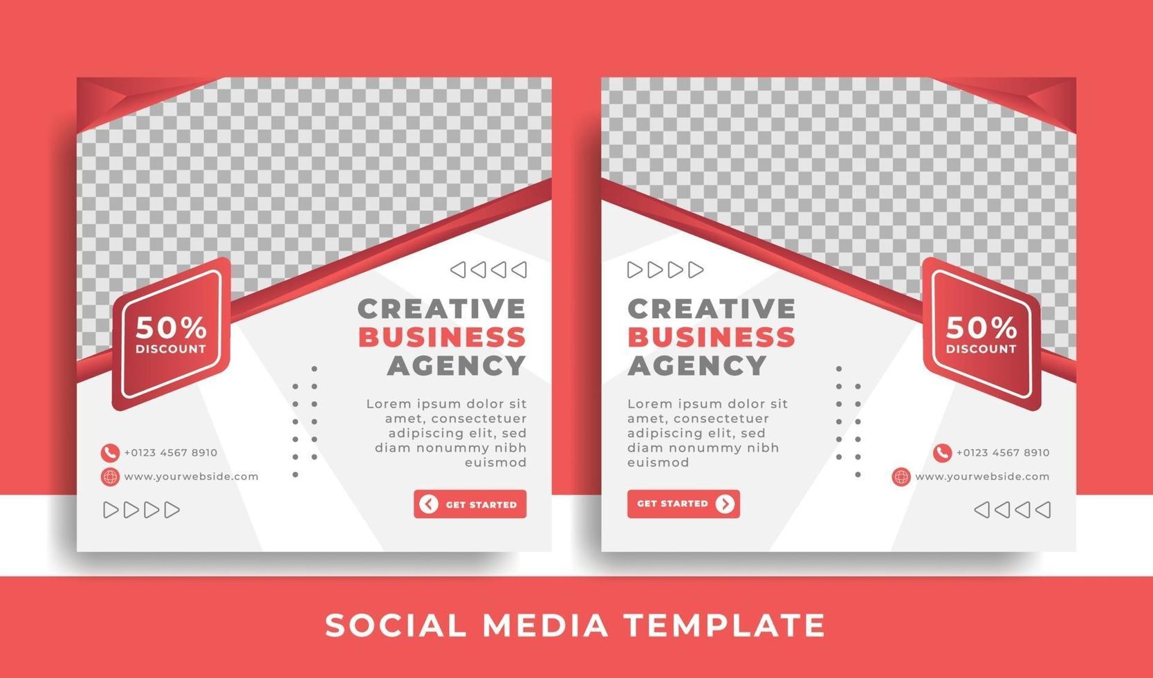 flyer or social media template business theme vector